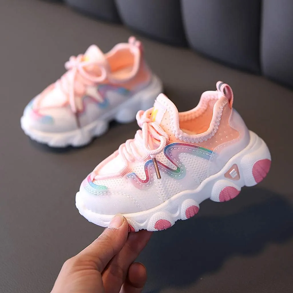 12 Month Tennis Shoes Lace Shoes Infant Baby Breathable Mesh Toddler Kids Up Soft Girls Baby Shoes Infant Sneaker Girl
