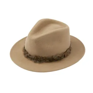 Alan Paine Richmond Pheasant Wrap Ladies Felt Hat - Mink