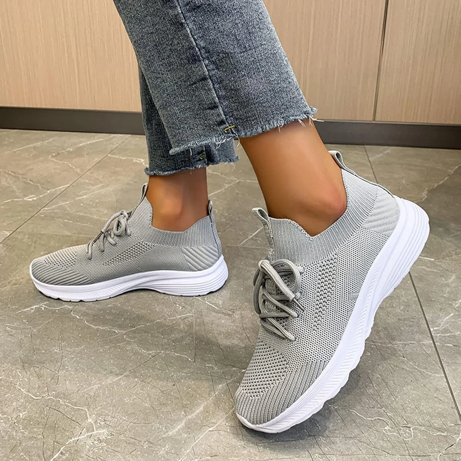 Arch Support Versatile Sneakers for Women Lightweight Slip on Walking Running Shoes Orthopedic Shoe for Women