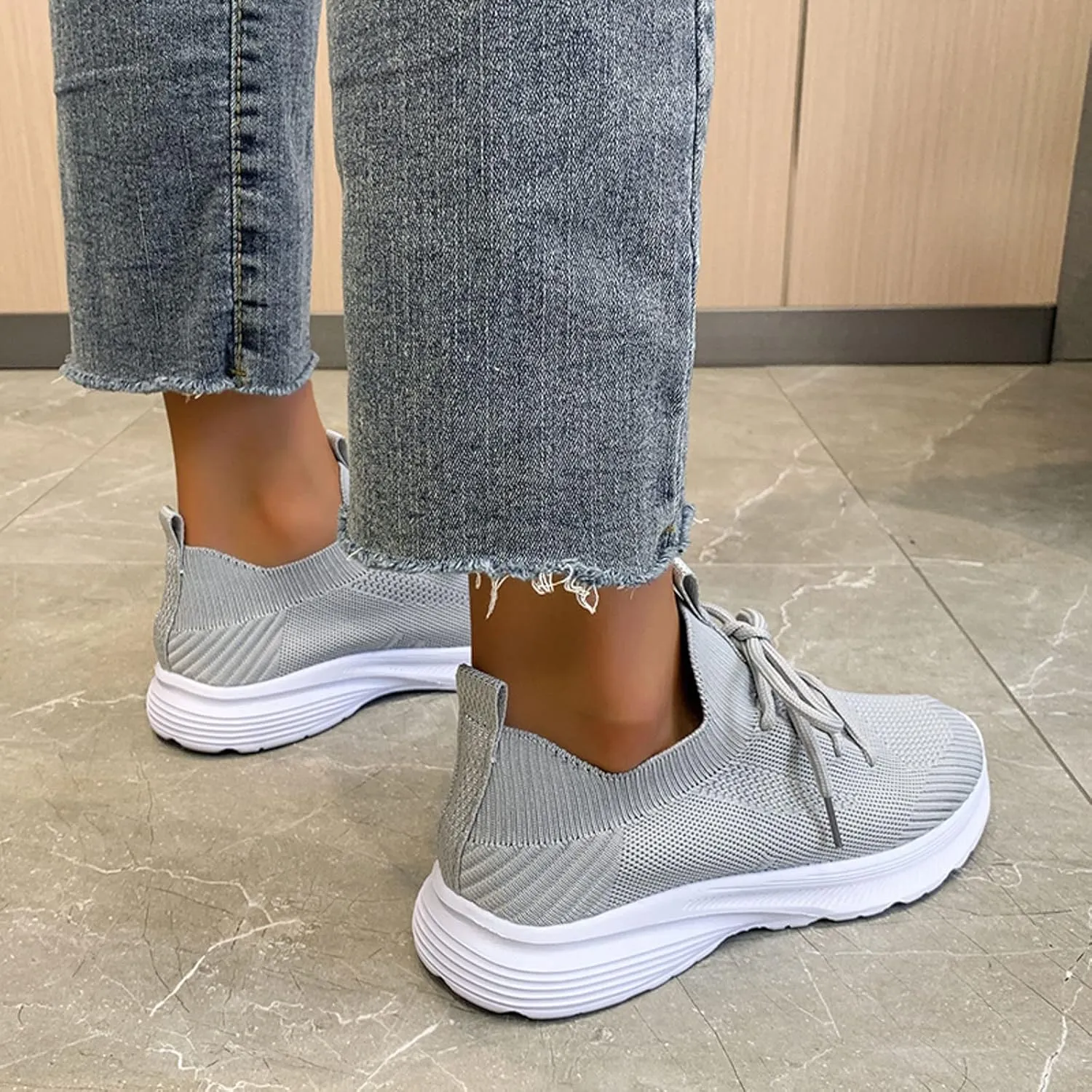Arch Support Versatile Sneakers for Women Lightweight Slip on Walking Running Shoes Orthopedic Shoe for Women