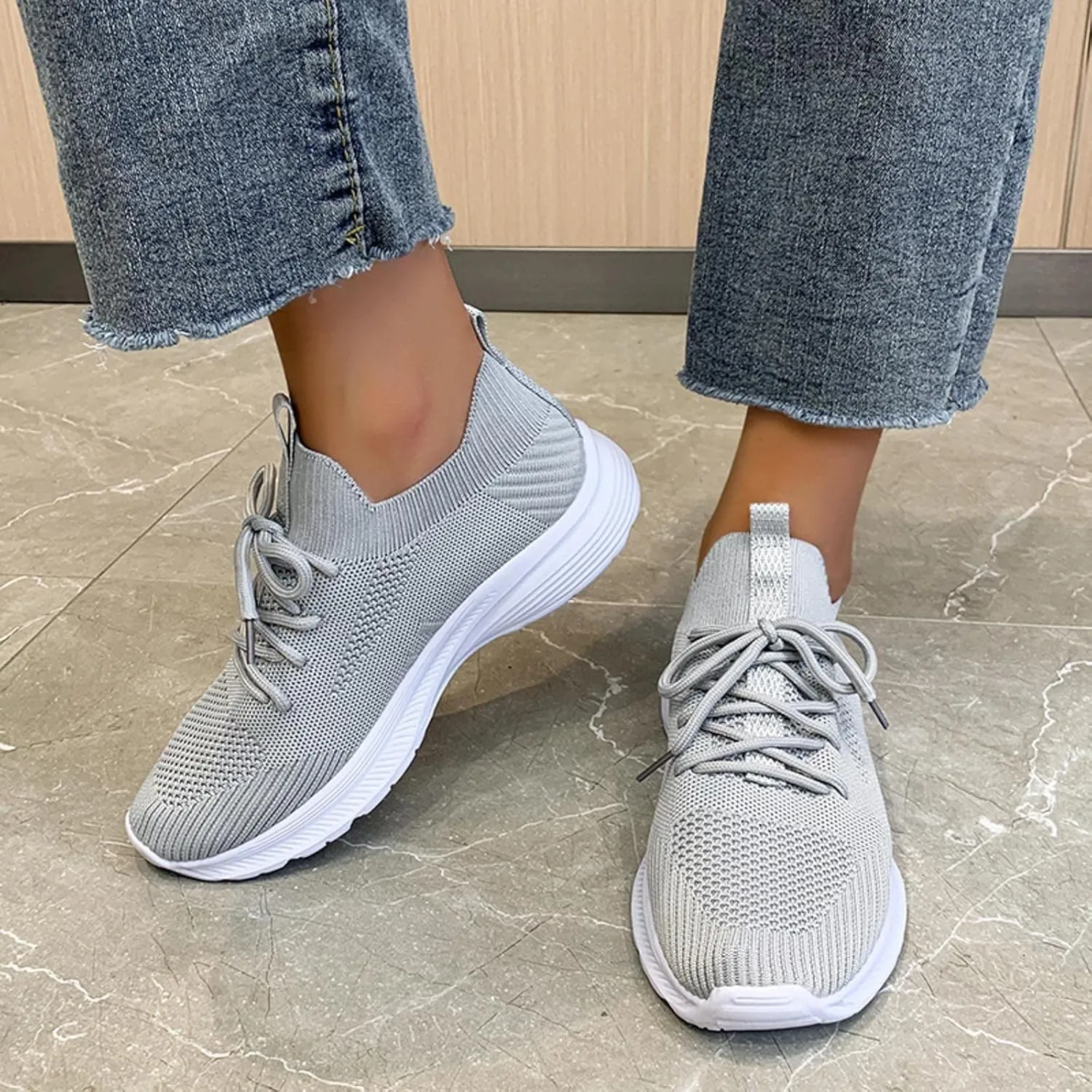 Arch Support Versatile Sneakers for Women Lightweight Slip on Walking Running Shoes Orthopedic Shoe for Women