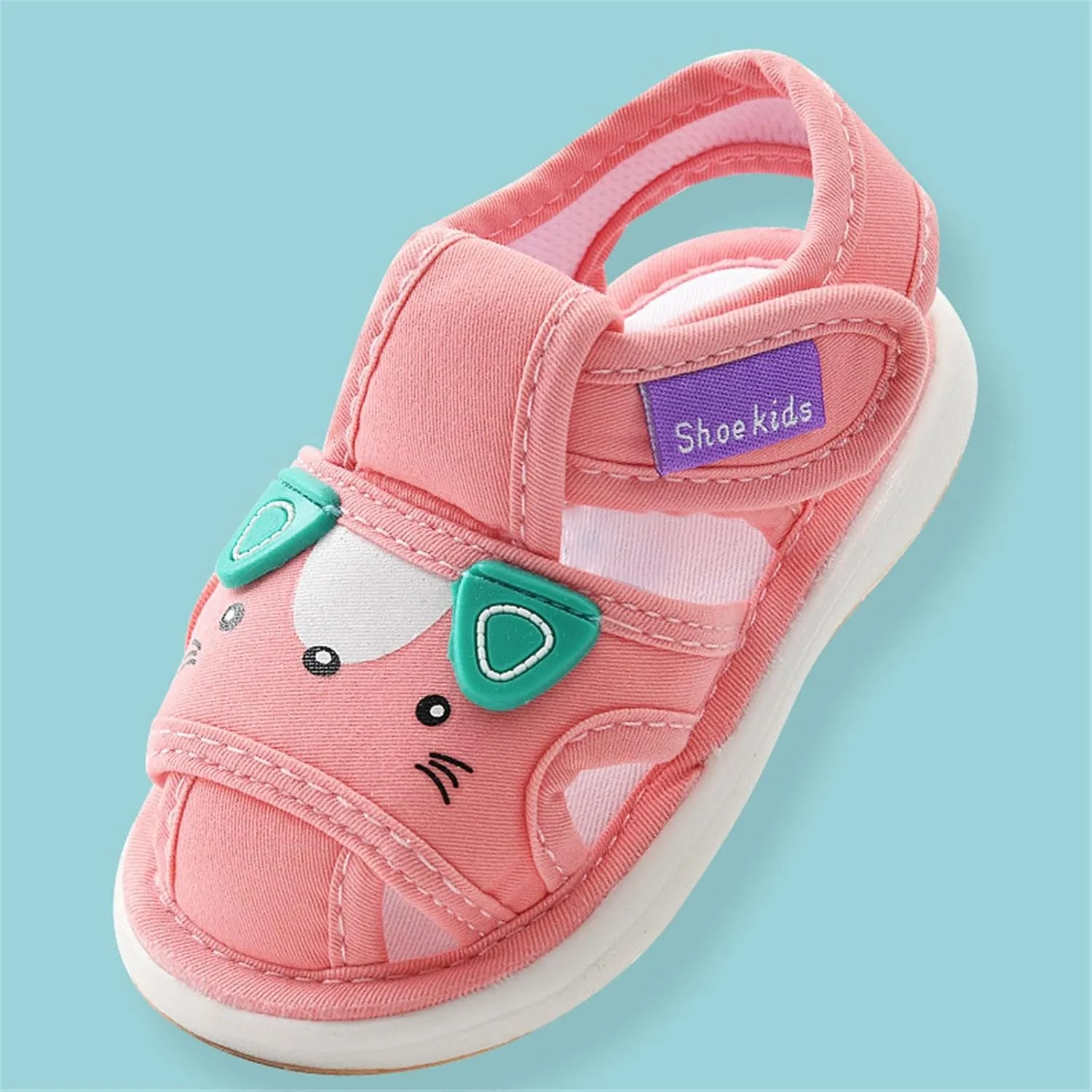Baby Boy Girl Sandals Infant Cute Cartoon Shoes Lightweight Non-Slip Flats Soft Bottom Non Slip Open Toe Sandals