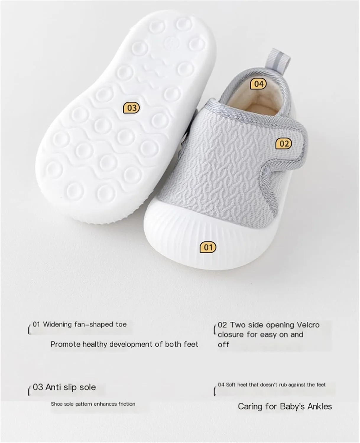Baby Boy Shoes Boys Baby Toddler Shoes Plus Velvet Thick Non Slip Soft Sole Floor Shoes Boys Tennis Shoes