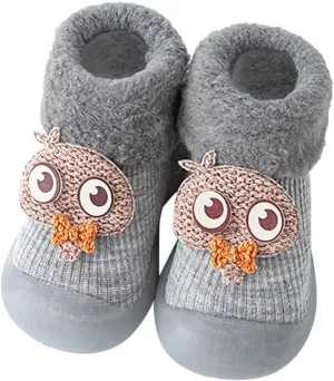 Baby Boy Toddler Shoes Sole Socks Solid Girls Baby Kids Rubber Boys Warm Soft Knit Stocking Toddler Shoe 9 Boy