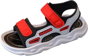 Baby Boy Unisex Sandals for Infant/Toddlers Summer Outdoor Shoes Athletic Non-Slip Soft Sole Shoes for (Red, 1 Big Kids)