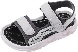 Baby Boy Unisex Sandals for Infant/Toddlers Summer Outdoor Shoes Athletic Non-Slip Soft Sole Shoes (Grey, 10 Toddler)