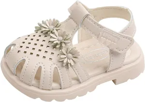 Baby Boy Unisex Sandals Shoes for Infant/Toddlers First Walkers Prewalkers Soft Anti-Slip Sole Flat (Beige, 7 Toddler)
