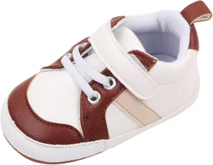 Baby Boys Girls Leather First Walking Sneakers Toddler Infant Anti-Slip Soft Sole Lightweight First Step Shoes