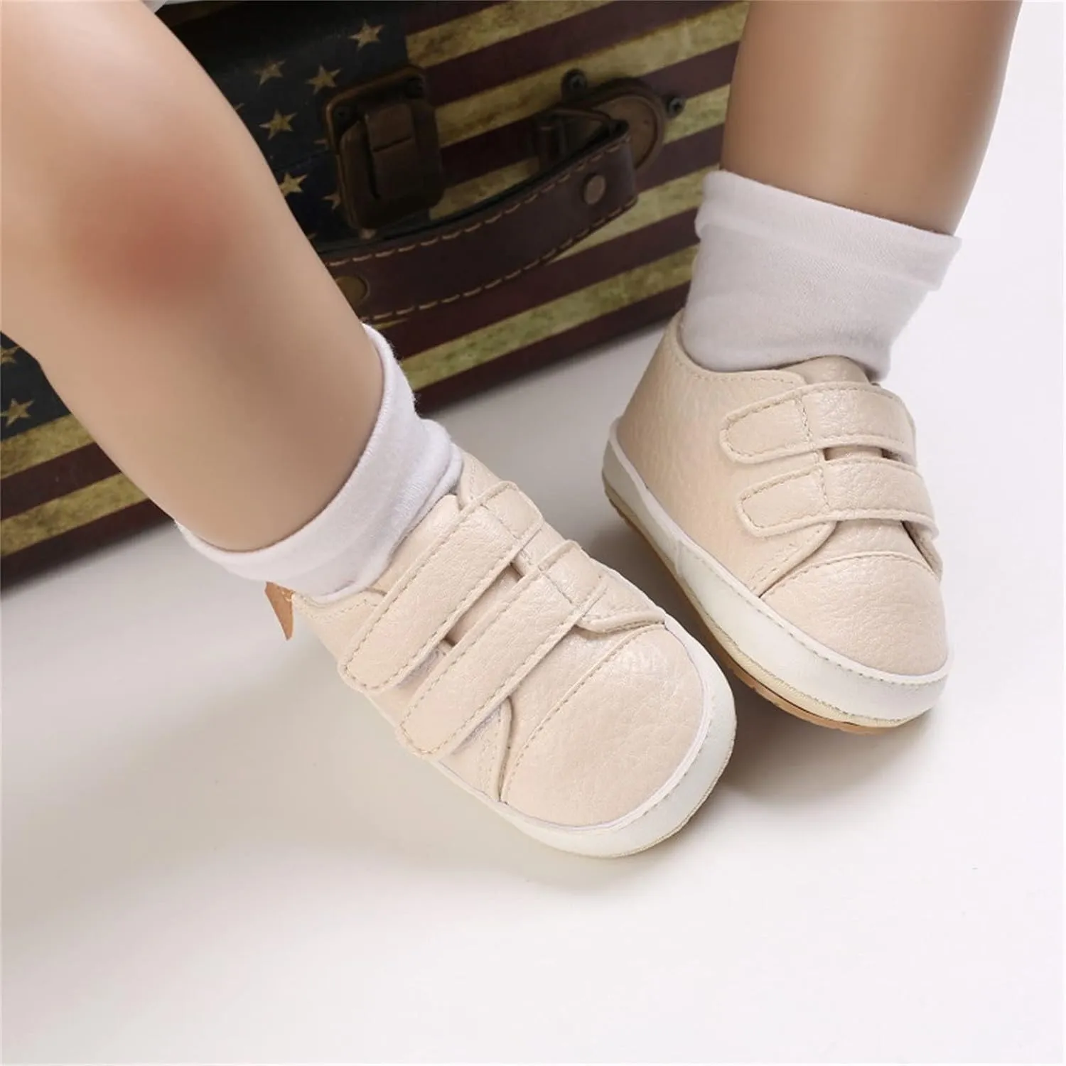 Baby Boys Girls Non-Slip Rubber Sole First Walking Shoes Infant Soft Tennis Sports Sneakers Outdoor Indoor Play