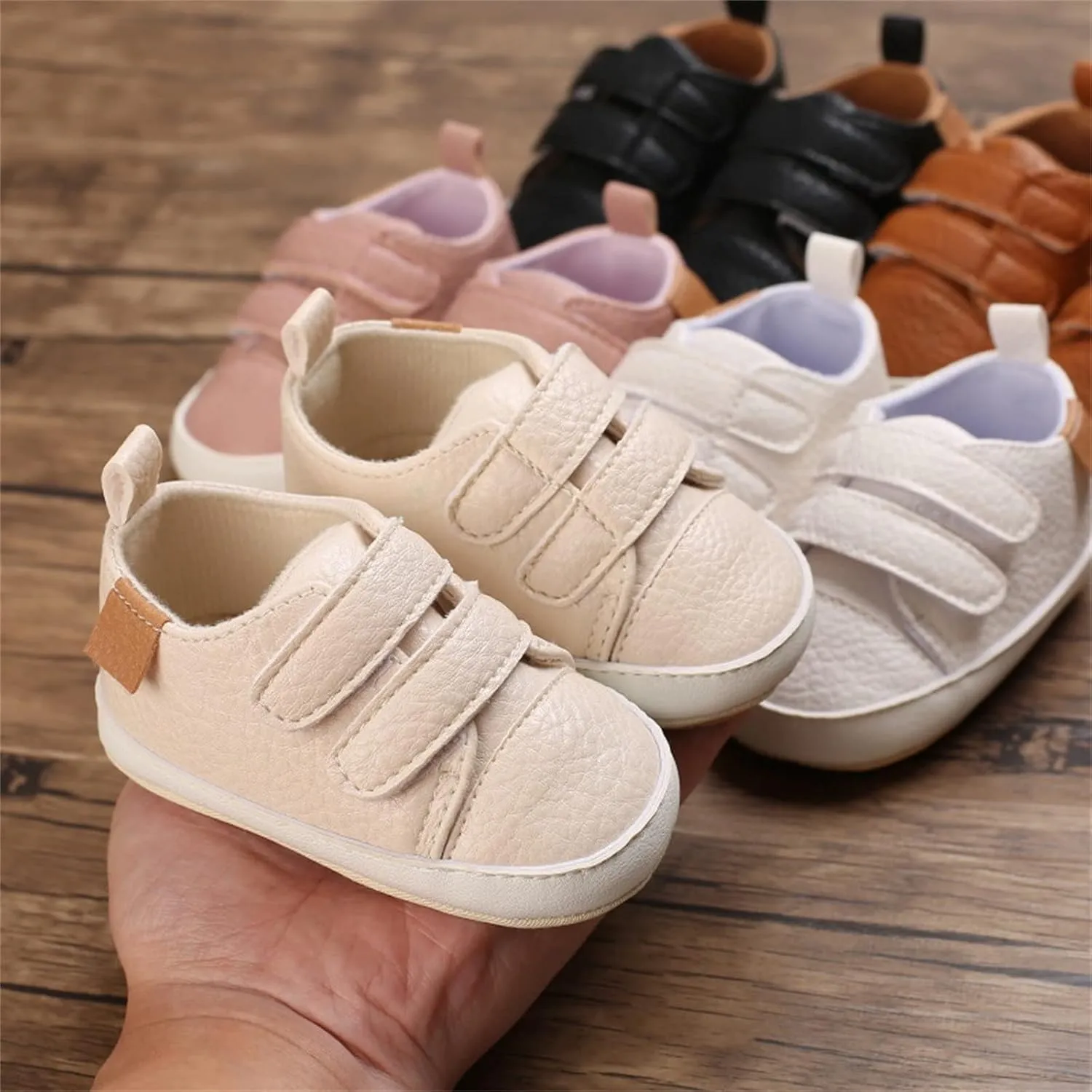 Baby Boys Girls Non-Slip Rubber Sole First Walking Shoes Infant Soft Tennis Sports Sneakers Outdoor Indoor Play