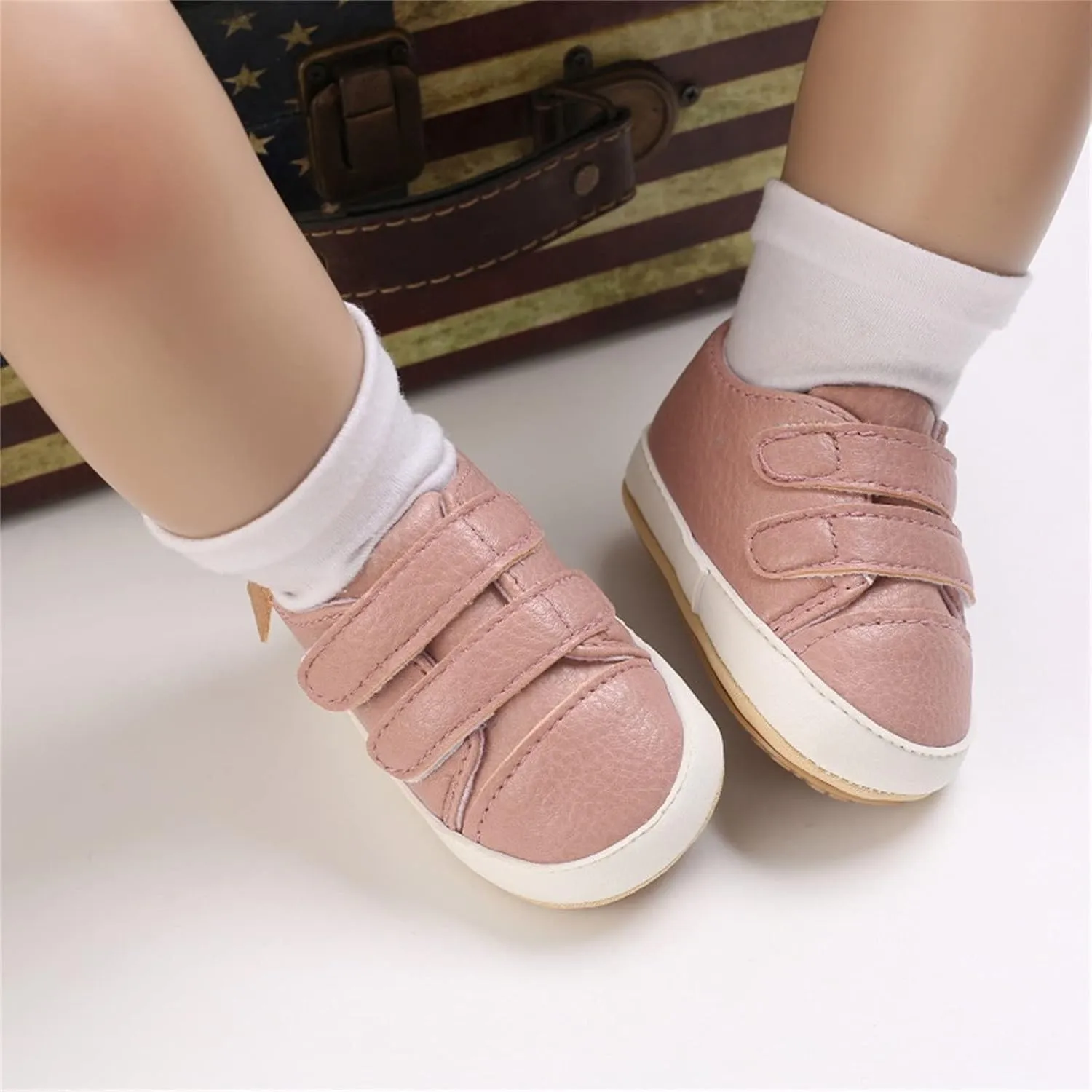 Baby Boys Girls Non-Slip Rubber Sole First Walking Shoes Infant Soft Tennis Sports Sneakers Outdoor Shoes Size 5