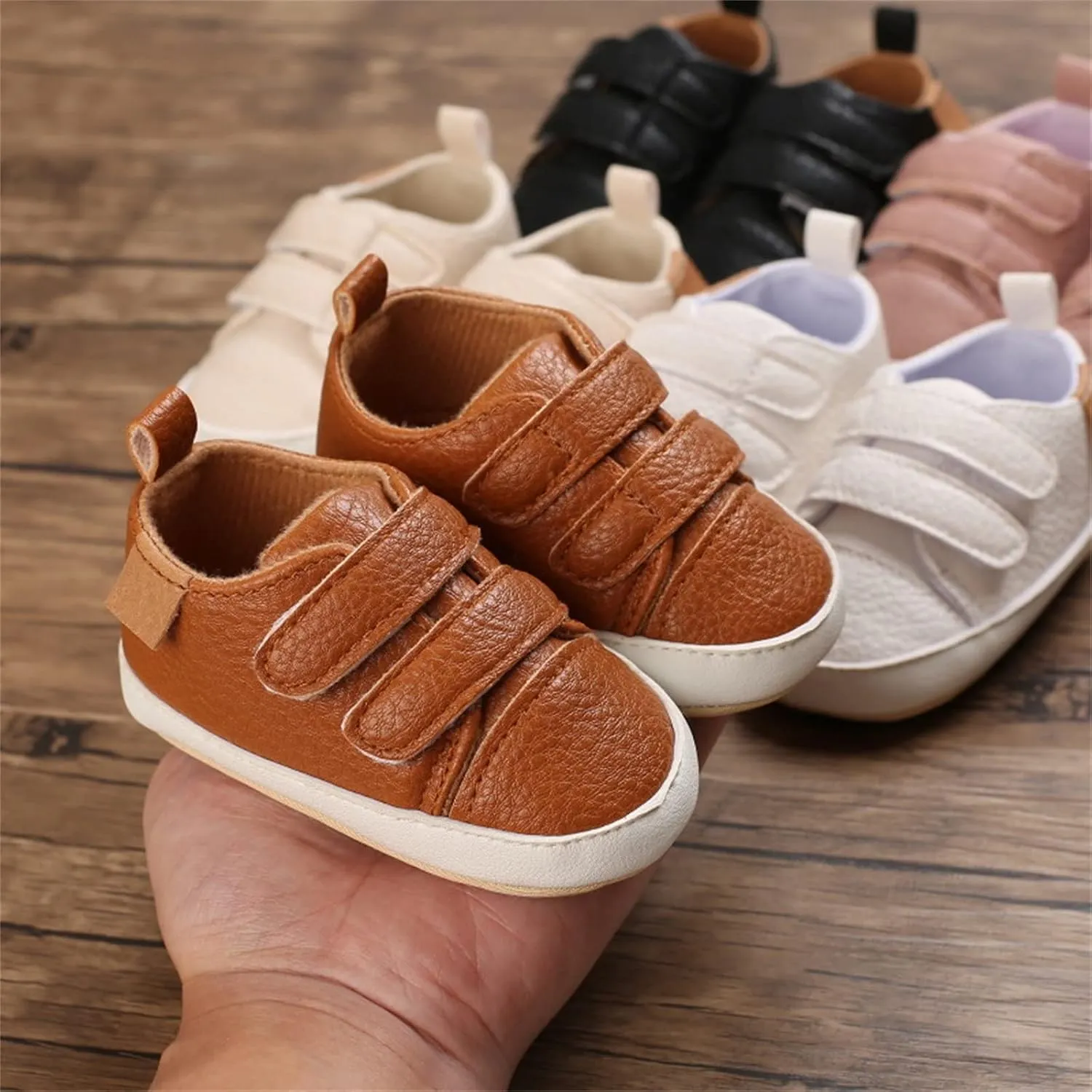 Baby Boys Girls Non-Slip Rubber Sole First Walking Shoes Infant Soft Tennis Sports Toddler Girls Tennis Shoes Size 8