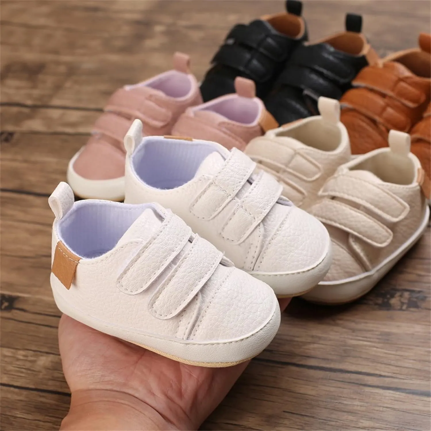 Baby Boys Girls Non-Slip Rubber Sole First Walking Shoes Infant Soft Tennis Sports Toddler Girls Tennis Shoes Size 8