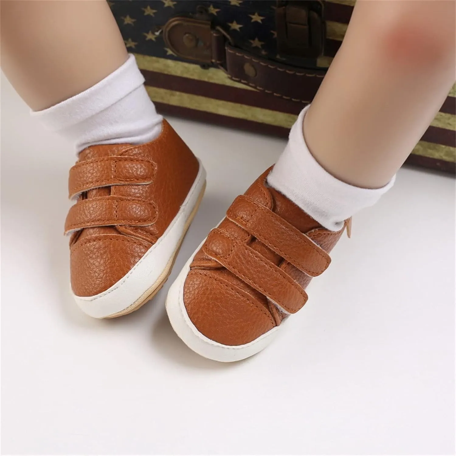 Baby Boys Girls Non-Slip Rubber Sole First Walking Shoes Infant Soft Tennis Sports Toddler Girls Tennis Shoes Size 8