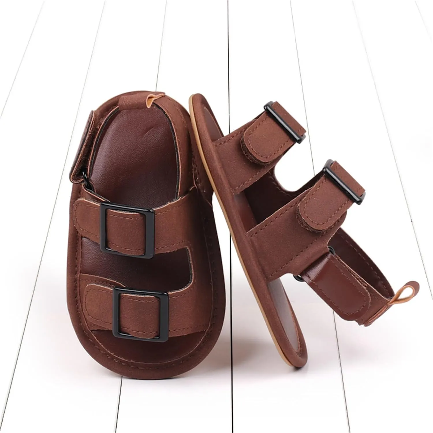 Baby Boys Girls Summer Sandals Open-Toe Infant Soft Rubber Sole Outdoor Shoes Toddler First Walking Boys Running Shoes