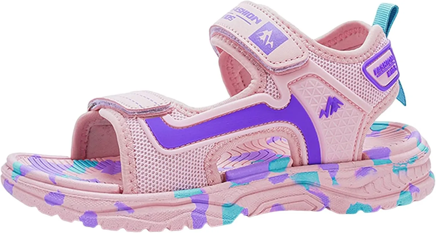 Baby Boys Girls Toddler Summer Shoes Sandals Outdoor Beach Anti-Slip Lightweight Soft Sole (Pink, 13.5 Little Child)