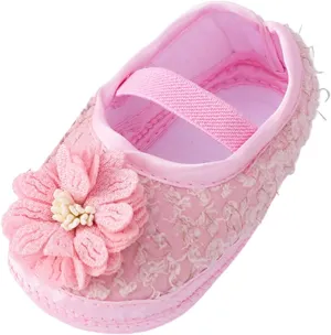 Baby First Walking Shoes Baby Shoes Fashion Soft Sole Toddler Shoes Pearl Dress Flower Princess Non-SIip Tennis