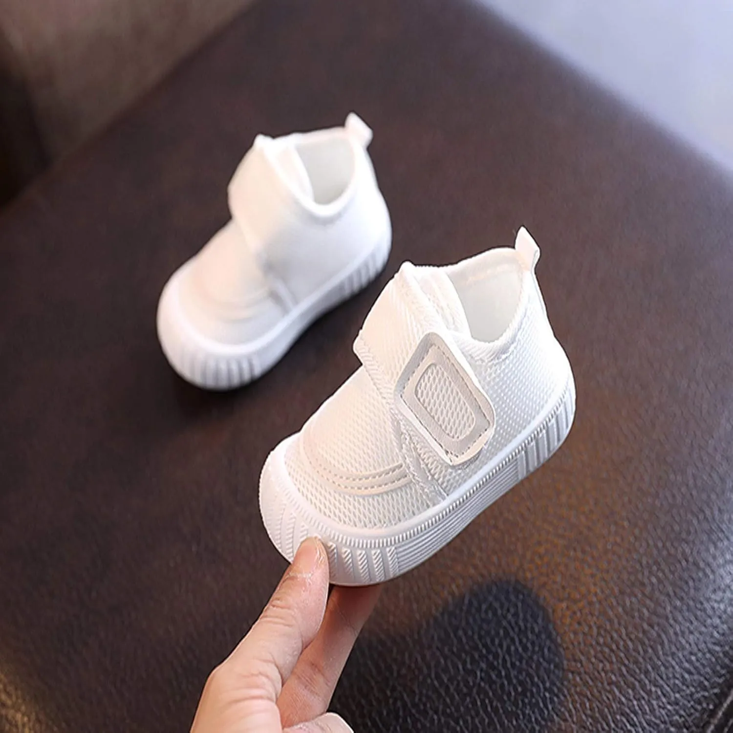 Baby First-Walking Shoes Toddler Infant Boys Girls Soft Sole TPR Non Slip Mesh Breathable Lightweight Sneakers 3-24M