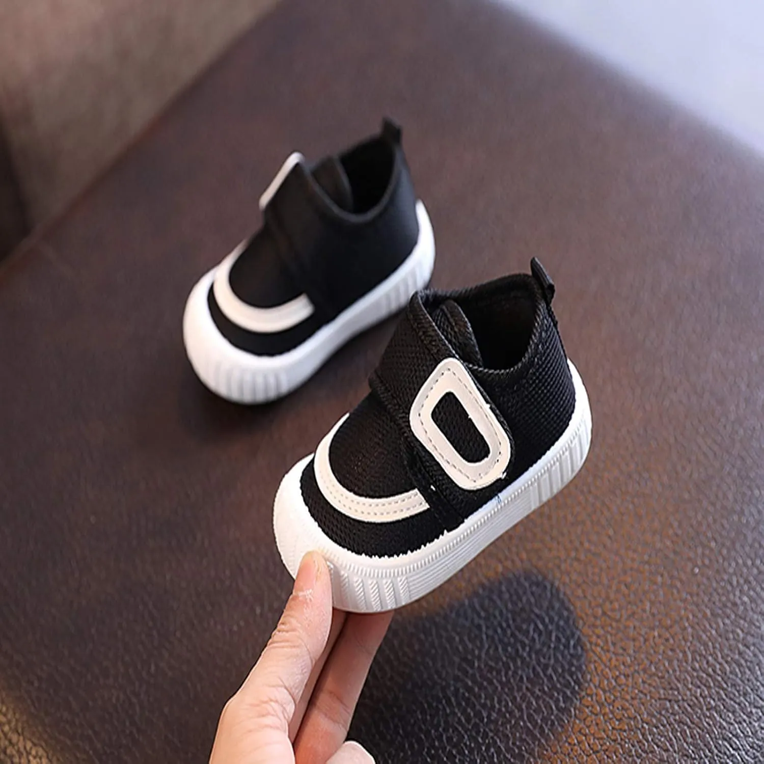 Baby First-Walking Shoes Toddler Infant Boys Girls Soft Sole TPR Non Slip Mesh Breathable Lightweight Sneakers 3-24M