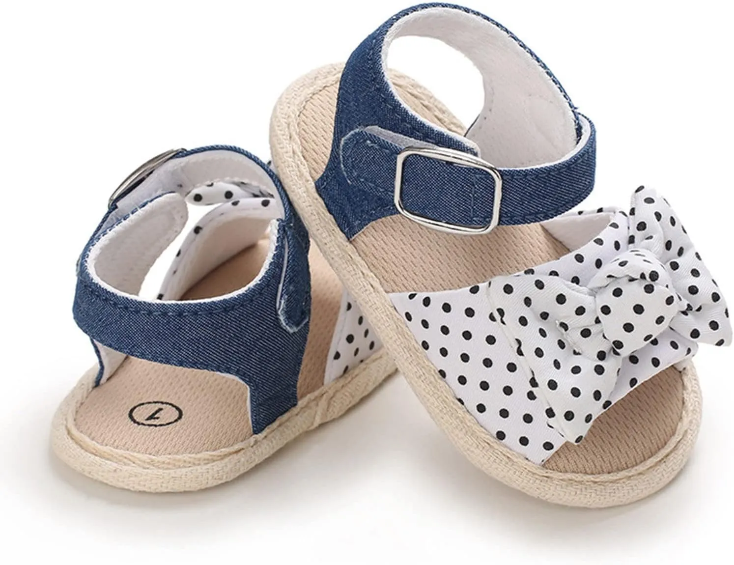 Baby Girl Bowknot Sandals Toddler Infant Soft Open Toe Sandals Beach Flats Anti Slip Softy Shoes With Ankle Strap