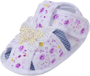 Baby Girl Dress Shoes, Infant Toddler First Walking Mary Jane Flats with Bowknot Non-Slip Soft Sole Wedding Shoes