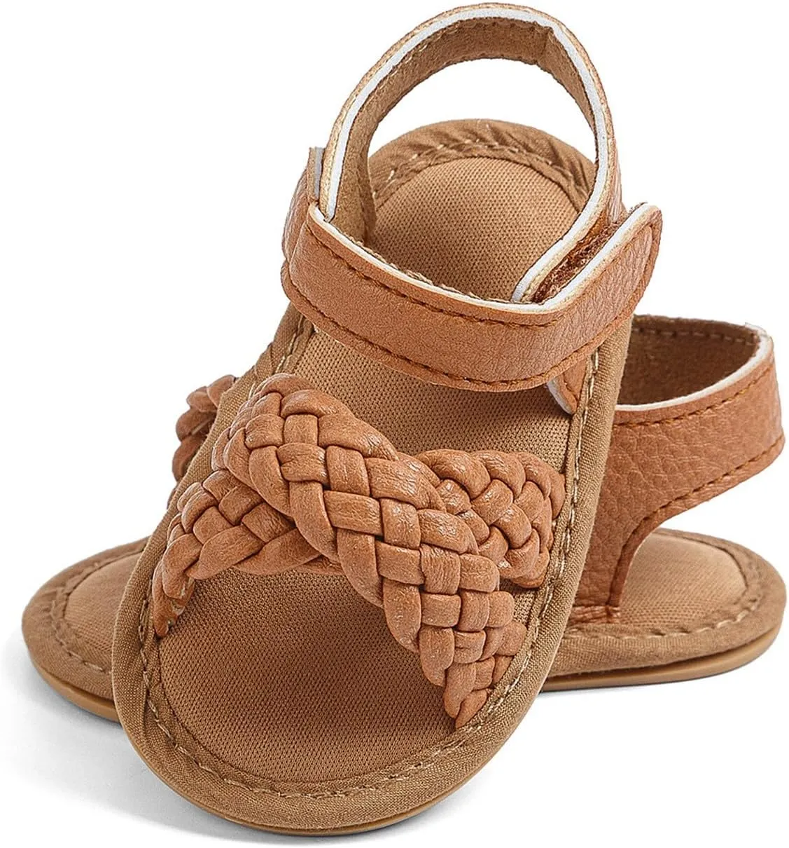 Baby Girl Sandals Infant Anti-Slip Soft Sole Princess Dress Sandals Cute Summer Outdoor Flats Toddler First Walkers Shoes