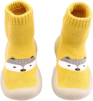 Baby Girl Tennis Socks Cartoon Walkers Toddler Infant Elastic First Shoes Soft Baby Size 6 Wide Toddler Shoes