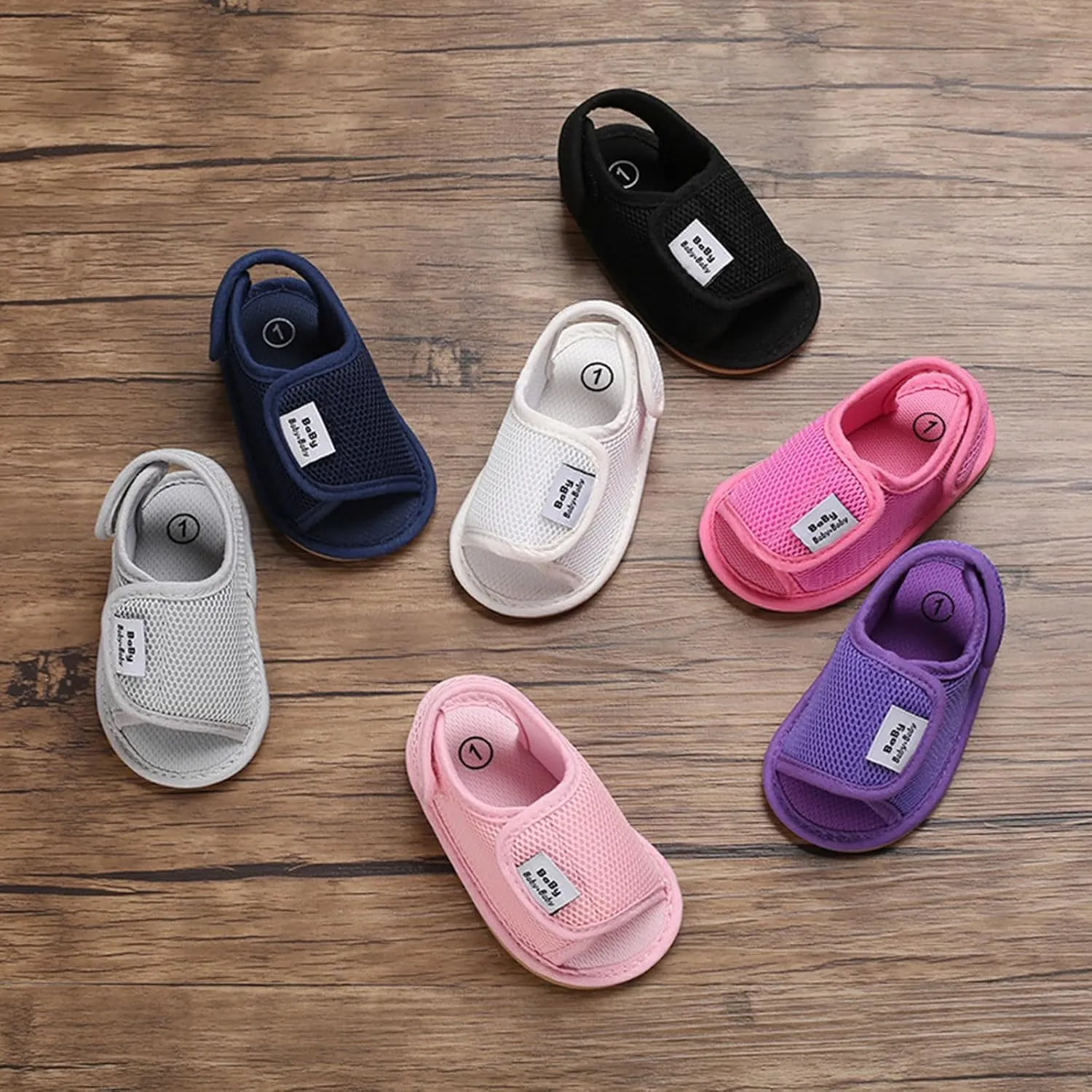 Baby Girl Water Shoes Sandals Infant Premium Soft Anti-Slip Rubber Sole Toddler Outdoor Beach Softy Walking Shoes