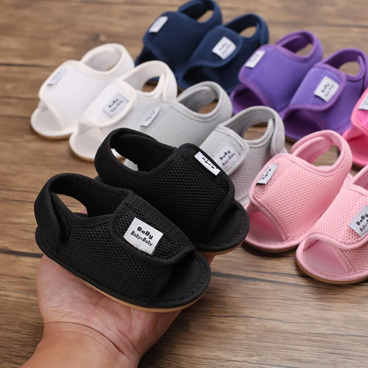 Baby Girl Water Shoes Sandals Infant Premium Soft Anti-Slip Rubber Sole Toddler Outdoor Beach Softy Walking Shoes