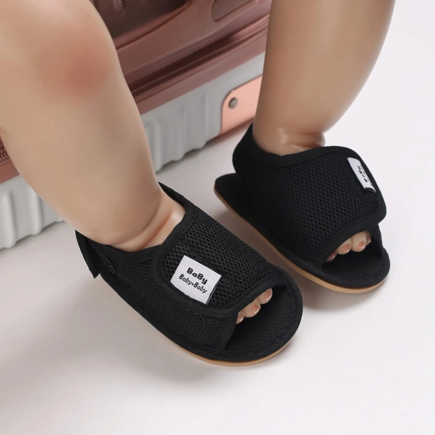 Baby Girl Water Shoes Sandals Infant Premium Soft Anti-Slip Rubber Sole Toddler Outdoor Beach Softy Walking Shoes