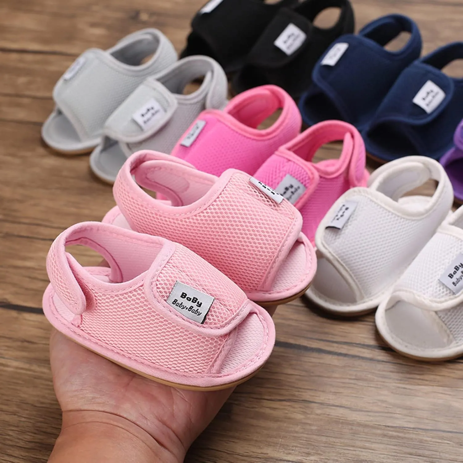 Baby Girl Water Shoes Sandals Infant Premium Soft Anti-Slip Rubber Sole Toddler Outdoor Beach Softy Walking Shoes
