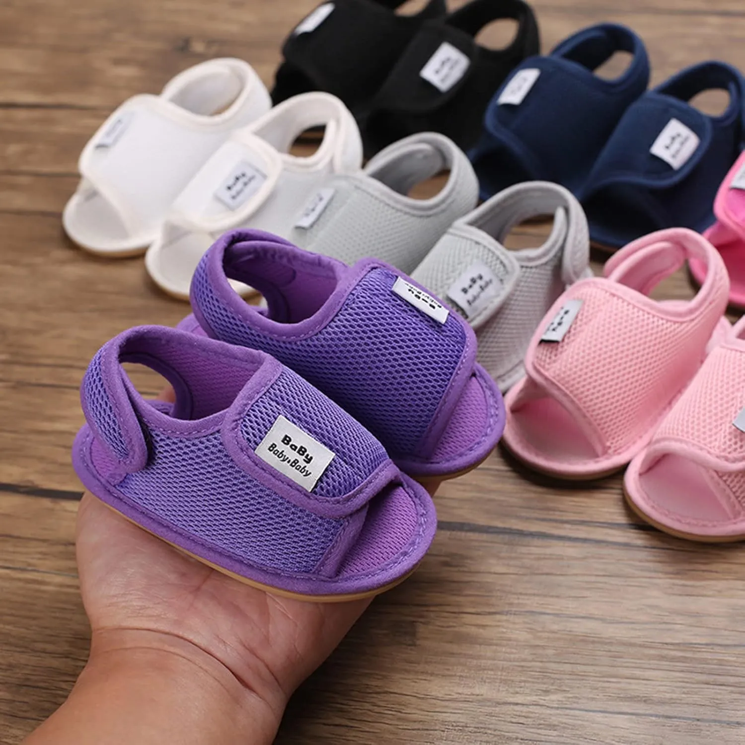 Baby Girl Water Shoes Sandals Infant Premium Soft Anti-Slip Rubber Sole Toddler Outdoor Beach Softy Walking Shoes
