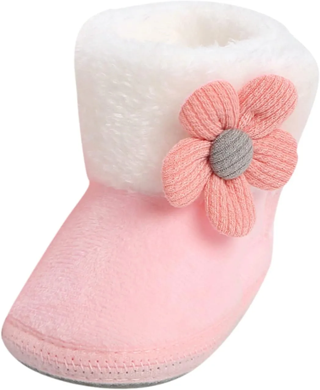 Baby Girl Winter Snow Boots Newborn Shoes Flower Anti-Slip Soft Sole Warm Infant Toddler Prewalker Toddler Tennis Shoes