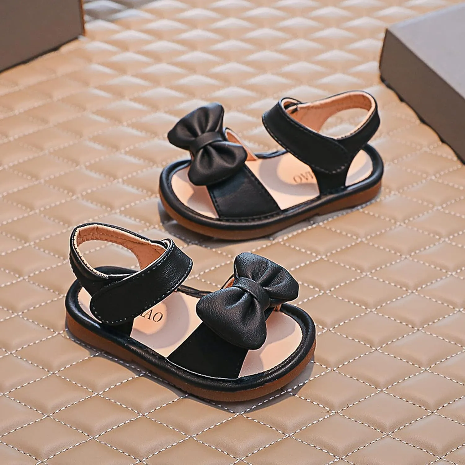 Baby Girls Bow Open Toe Sandals Summer Flat Wide Shoes Toddler Kids ow Heels Shower Beach Dress Dance Shoes Fashion