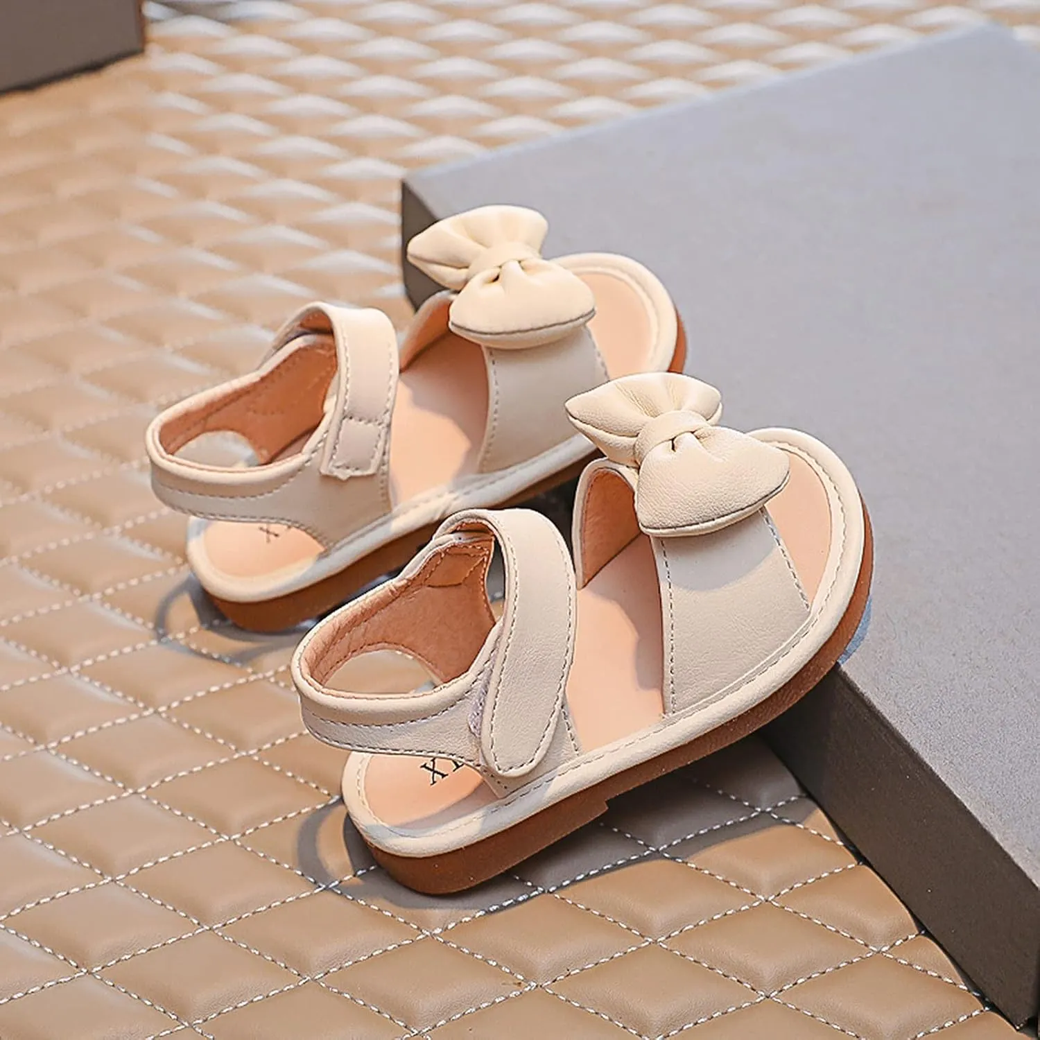 Baby Girls Bow Open Toe Sandals Summer Flat Wide Shoes Toddler Kids ow Heels Shower Beach Dress Dance Shoes Fashion