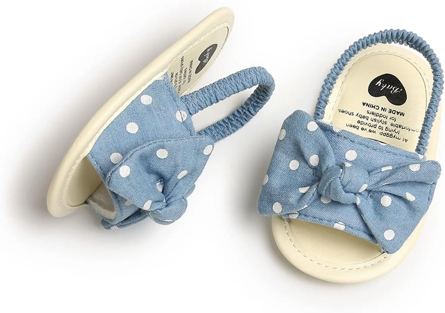 Baby Girls Bowknot Rome Sandals Summer Shoes Infant First Walking Slipper Shoes Non-Slip Beach Stripe Sandals