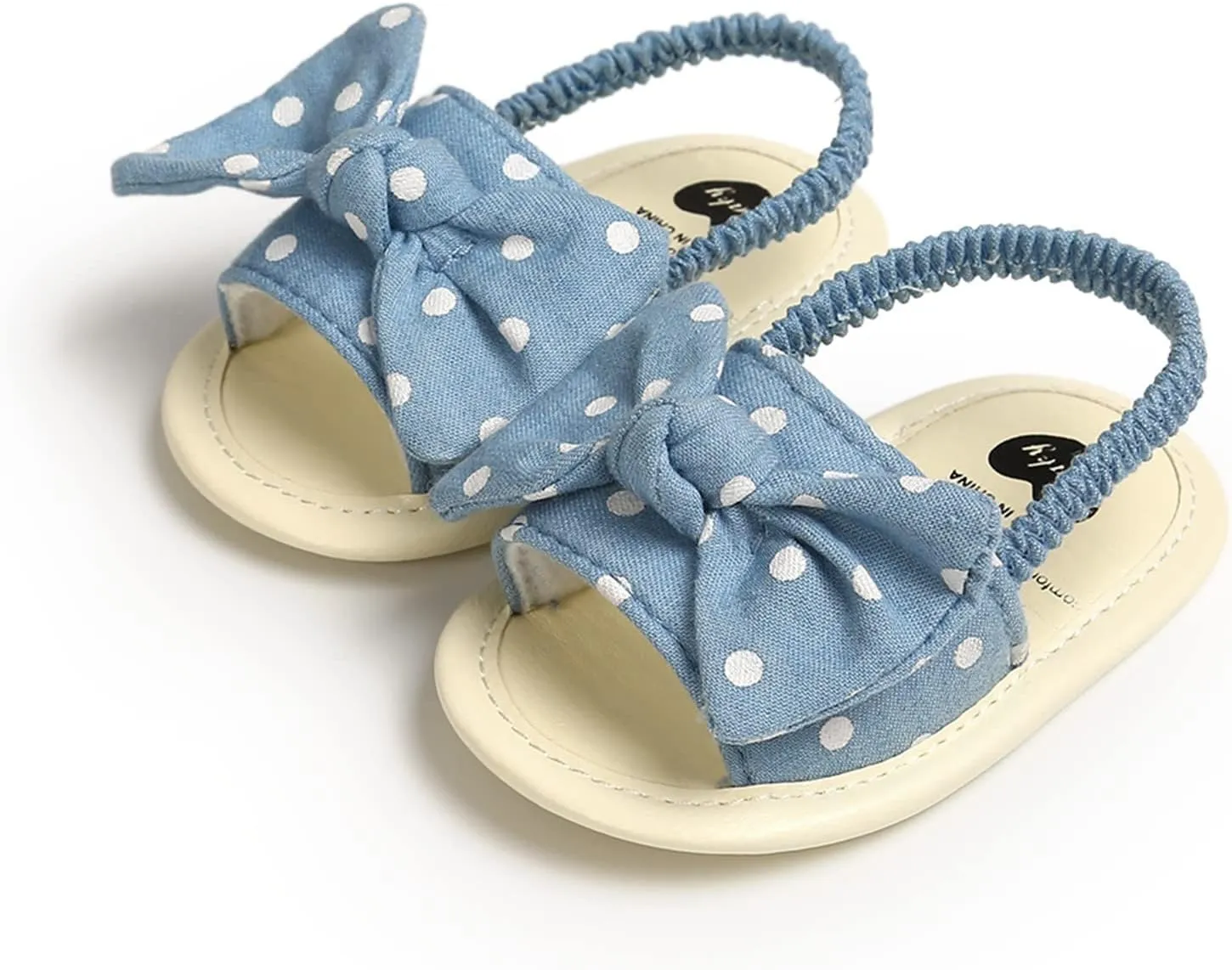 Baby Girls Bowknot Rome Sandals Summer Shoes Infant First Walking Slipper Shoes Non-Slip Beach Stripe Sandals