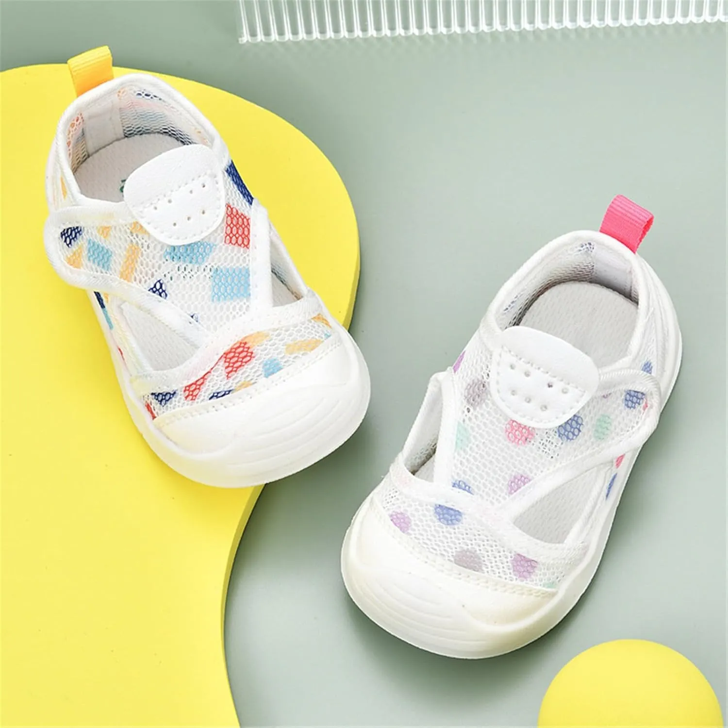Baby Girls Boys Sandals Cute Breathable Infant Non-Slip First Walking Shoes Outdoor Toddler Summer Mesh Sneakers