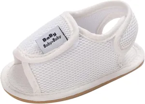 Baby Girls Boys Sandals Infant Toddler Shoes First Walkers Prewalkers Mesh Soft Sole Sneakers Casual (White, 4 Infant)