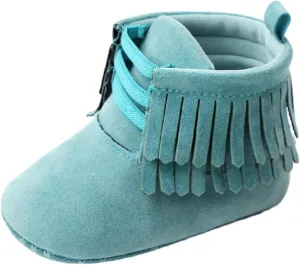 Baby Girls Boys Snow Boots Soft Sole Warm Winter Booties Anti Slip Toddler Newborn Shoes High Heels Tassel Booties