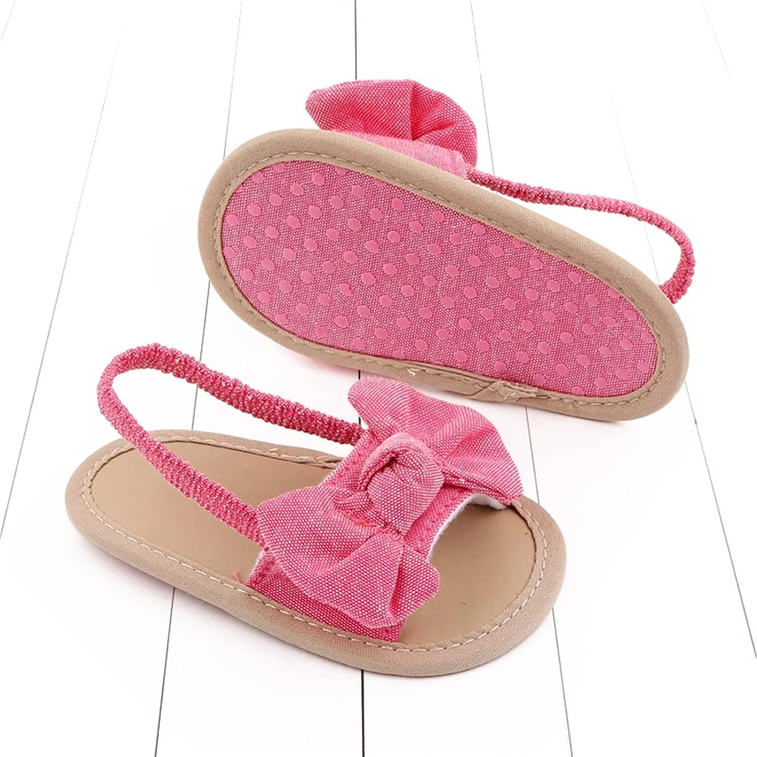 Baby Girls Butterfly Rome Sandals Summer Shoes Infant First Walking Slipper Shoes Non-Slip Beach Sandals