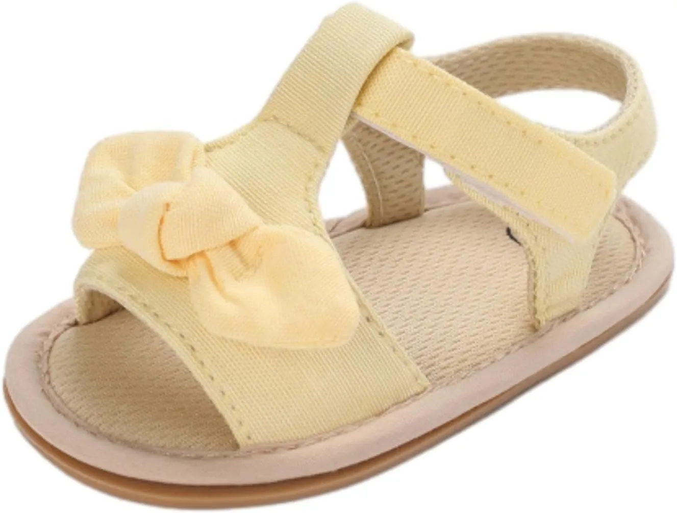 Baby Girl's Open Toe Flat Sandals Summer Casual Toddler Sandals Shoes Soft Sole Anti Slip White Sneakers Girls