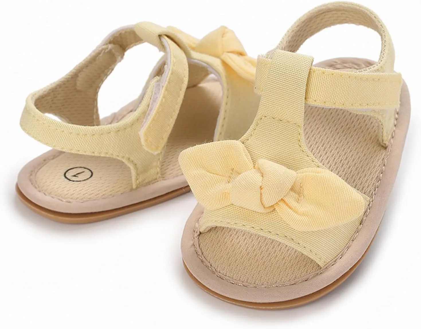 Baby Girl's Open Toe Flat Sandals Summer Casual Toddler Sandals Shoes Soft Sole Anti Slip White Sneakers Girls