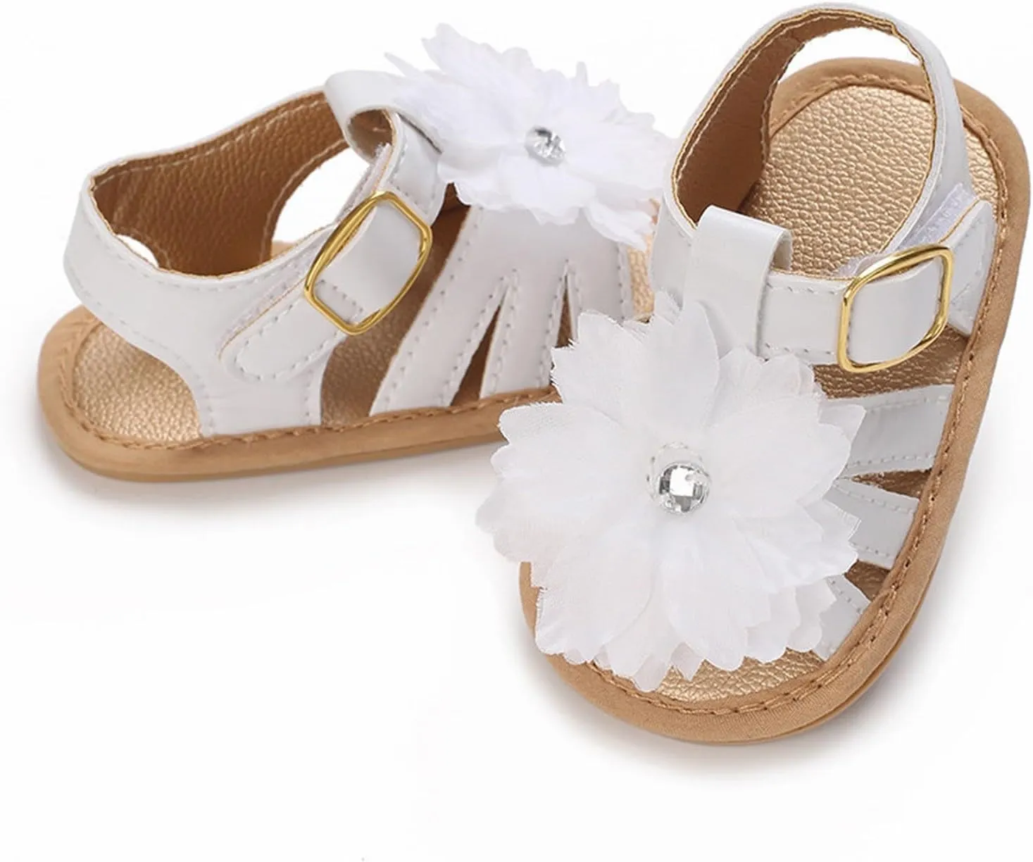 Baby Girls Sandals Bohemia Flower Bow Soft Sole Toddler First Walker Shoes Open Toe Breathable Girls Mary Jane Shoes