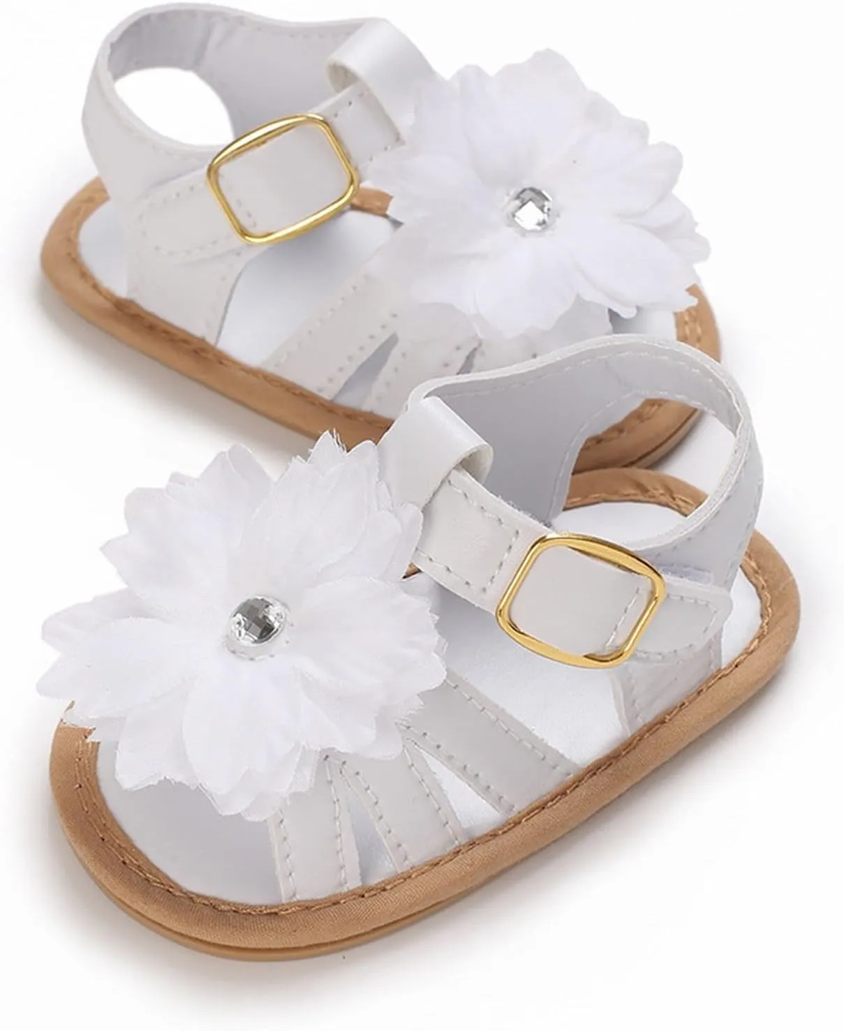 Baby Girls Sandals Bohemia Flower Bow Soft Sole Toddler First Walker Shoes Open Toe Breathable Girls Mary Jane Shoes