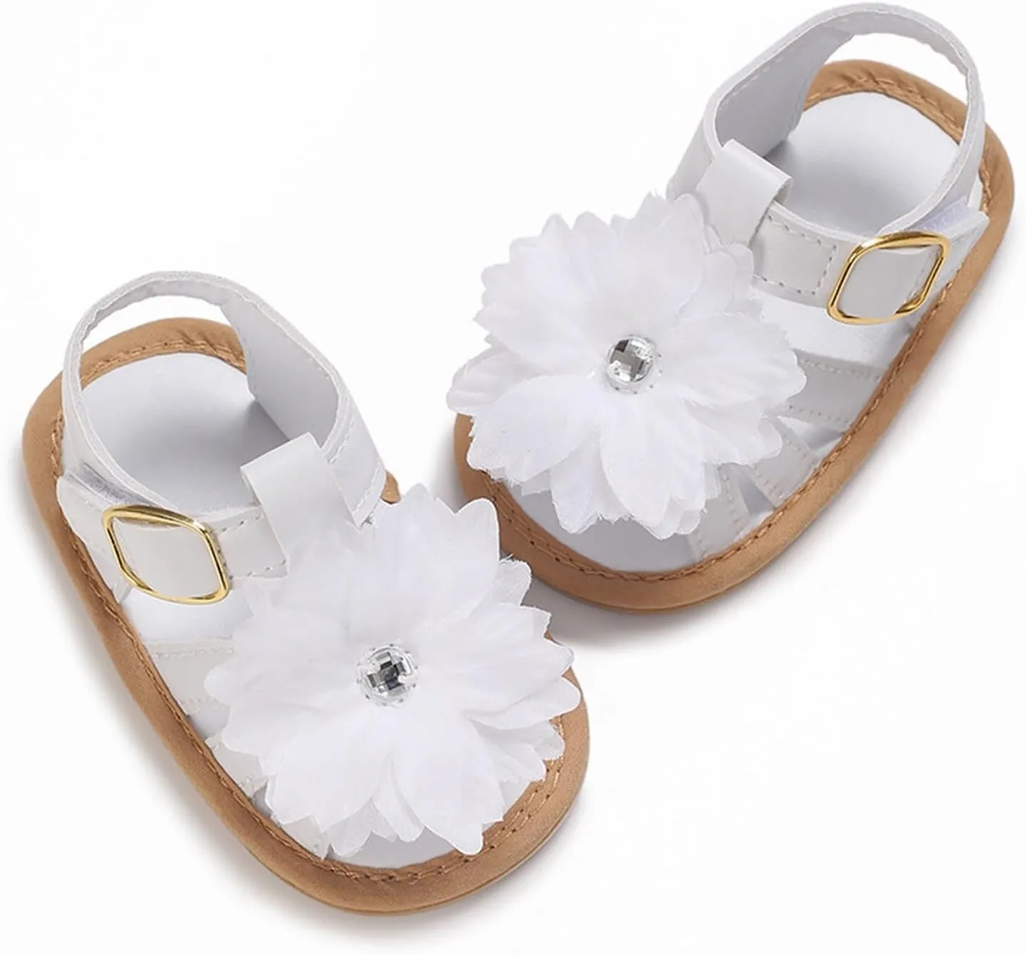 Baby Girls Sandals Bohemia Flower Bow Soft Sole Toddler First Walker Shoes Open Toe Breathable Girls Mary Jane Shoes