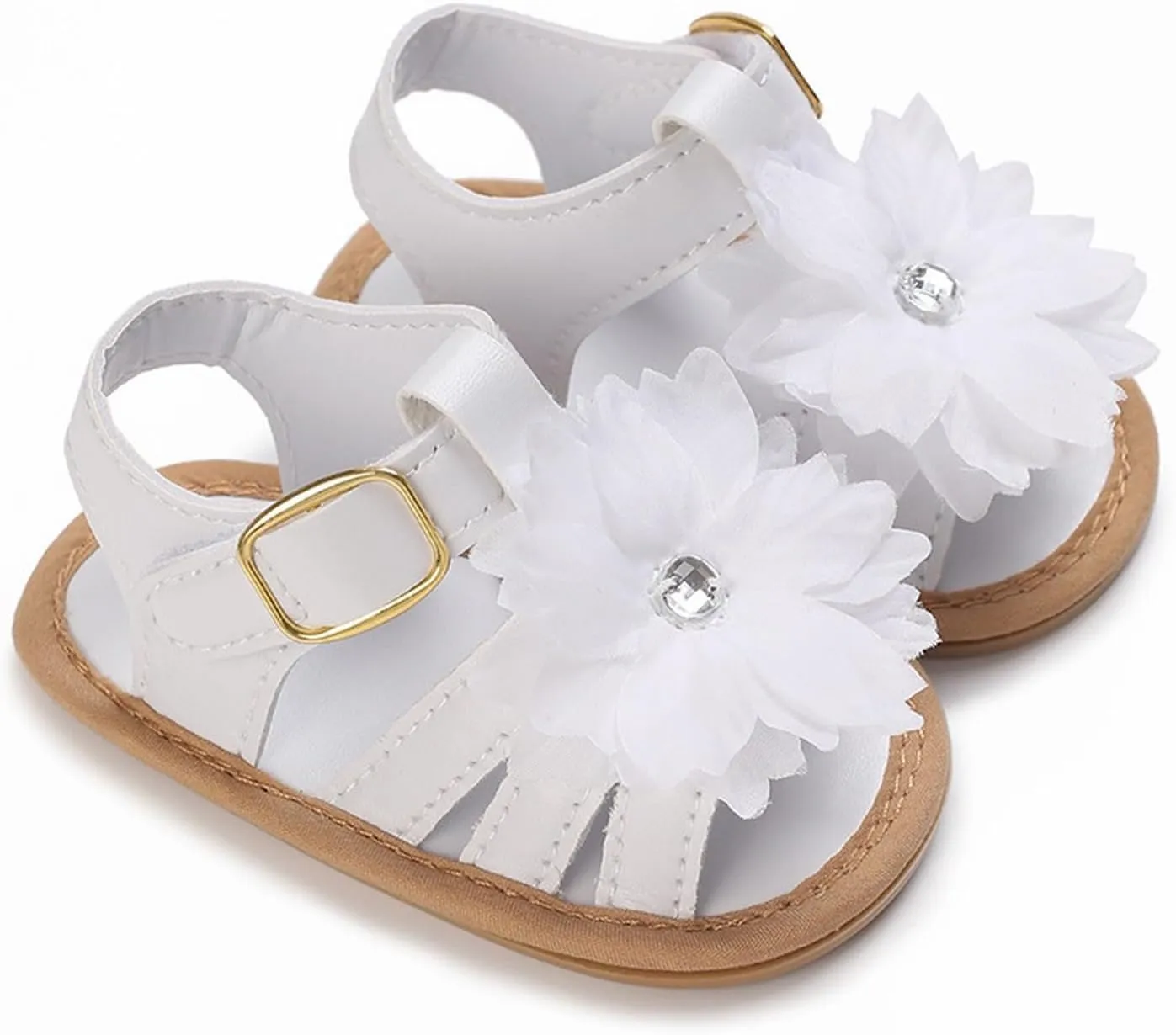 Baby Girls Sandals Bohemia Flower Bow Soft Sole Toddler First Walker Shoes Open Toe Breathable Girls Mary Jane Shoes