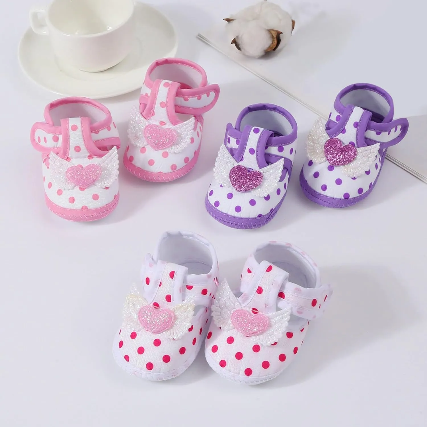 Baby Girls Sandals Cute Heart Non-slip Breathable Shoes for Infant Summer Soft Sole Breathable Mesh Walking Shoes