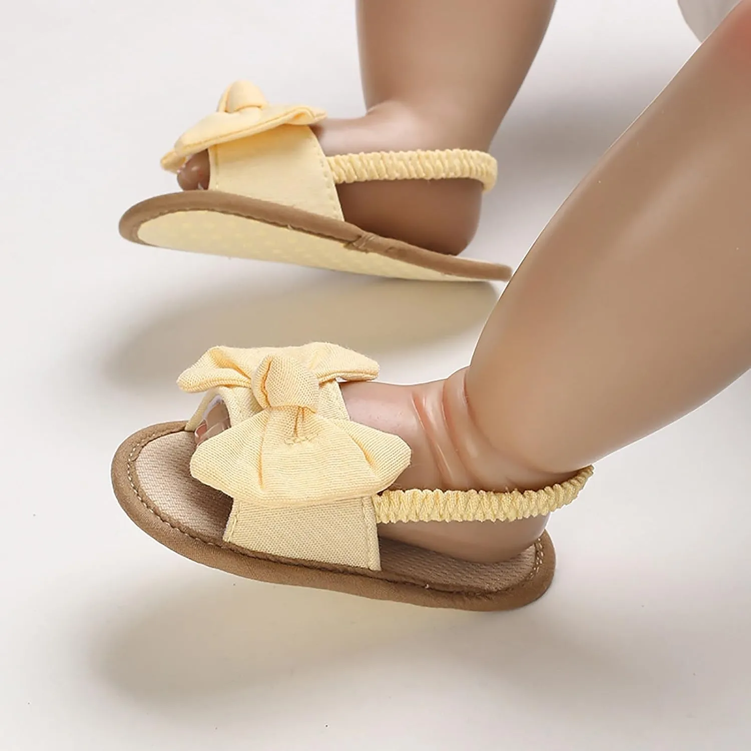 Baby Girls Sandals Flat Non-Slip Bowknot Princess Shoes Infant First Walking Crib Shoes Toddler First Walkers Beach Sandals