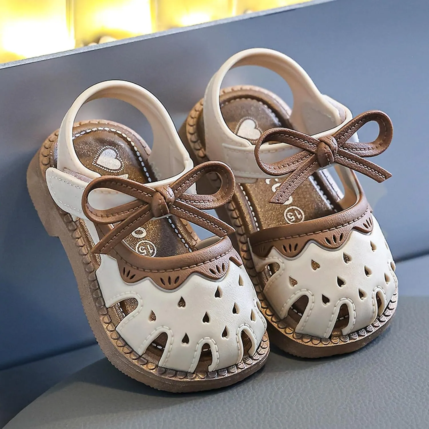 Baby Girls Sandals Soft Sole Summer Newborn Bowknot Wedding Dress Flat Princess Sandals Cute Infant First Walkers Dress Shoes